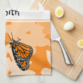Niedlich benannte Orange Monarch Butterflies Geschirrtuch (Viertel Falte)