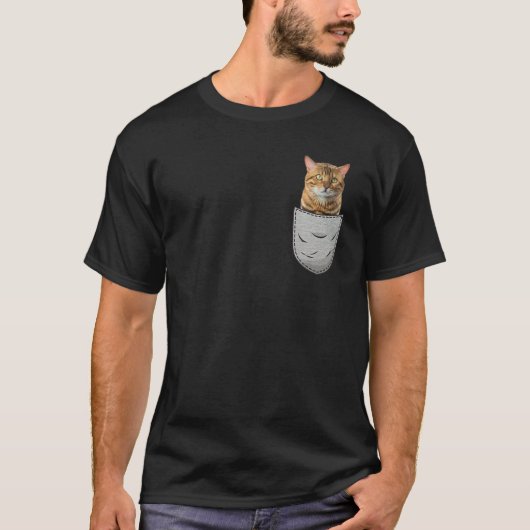 Niedlich Bengalisch für Katzenliebhaber Brustpocke T-Shirt (Vorderseite)