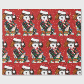 Niedlich Bernedoodle Mountain Hund Red Geschenkpapier (Flach)