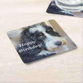 Niedlich Bernedoodle Rechteckiger Pappuntersetzer (angewinkelt)