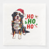 Niedlich Bernese Mountain Dog Weihnachtshund Xmas Serviette (Vorderseite)