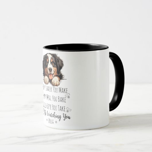 Niedlich Bernese Mountain Hund Funny Custom Tasse (VorderseiteRechts)