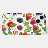 Niedlich Berry Collage Phone Case - Strawberry, Bl (Rückseite (Horizontal))
