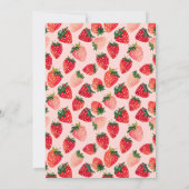 Niedlich Berry First Birthday Einladung (Rückseite)