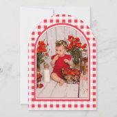 Niedlich Berry First Personalisiert Girls 1. Gebur Einladung (Rückseite)