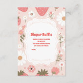 Niedlich Berry Sweet Pink Coquette Diapper Raffle Begleitkarte (Vorderseite)