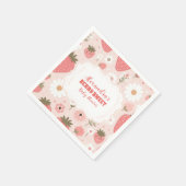 Niedlich Berry Sweet Pink Coquette Serviette (Ecke)