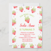 Niedlich Berry Sweet Red Strawberries Geburtstag Einladung (Vorderseite)