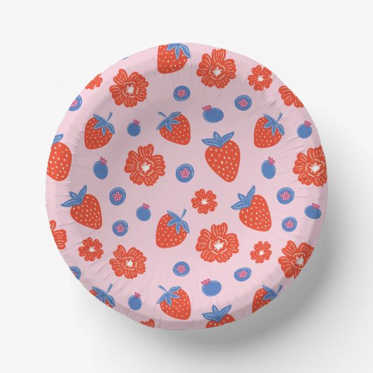 Niedlich Berry Sweet Strawberry Blueberry Babydusc Pappteller (Vorderseite)