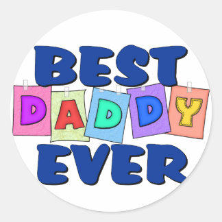 Niedlich Best Daddy EVER Runder Aufkleber