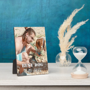 NIEDLICH! 🐕 Best Dog Vater je Custom Foto Plaque Fotoplatte