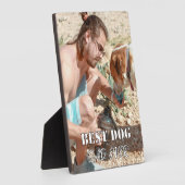 NIEDLICH! 🐕 Best Dog Vater je Custom Foto Plaque Fotoplatte (Seite)