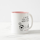 Niedlich Best Friend Long Distance Freundschaft Zweifarbige Tasse (VorderseiteRechts)