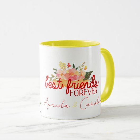 Niedlich Best Friends Forever BESTE FREUNDIN Custo Tasse (VorderseiteRechts)