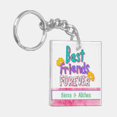 Niedlich Best Friends Forever Typografy Schlüsselanhänger (Vorderseite links)