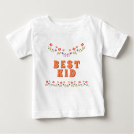 Niedlich Best Kid Blume floral Baby T-shirt