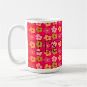 Niedlich Best Mama Blume Rot Rosa Kaffeetasse (Links)