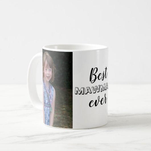 Niedlich Best Mamaw je Custom Foto Kaffeetasse (Vorderseite Links)