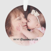Niedlich Best Oma Ever Foto Ornament (Vorderseite)