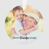 Niedlich Best Opa Ever Foto Ornament (Vorderseite)