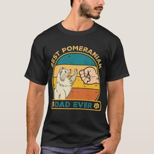 Niedlich Best Spitz Dog Vater T-Shirt (Vorderseite)