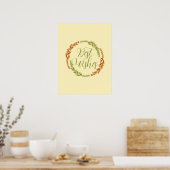 Niedlich Best Wains Wreath Poster (Küche)