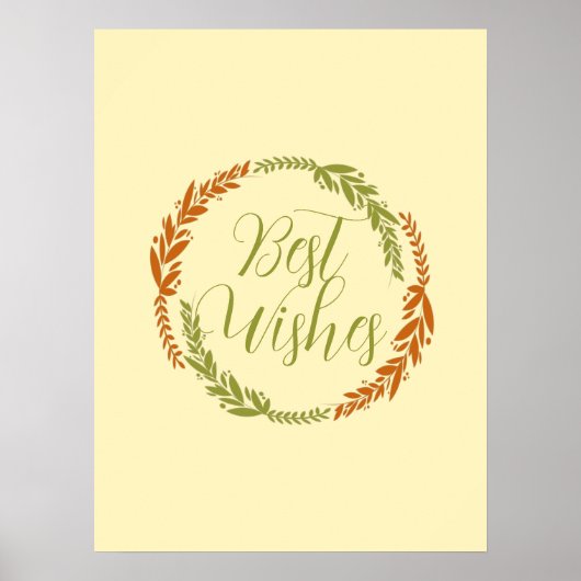 Niedlich Best Wains Wreath Poster (Vorne)