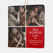 Niedlich Beste 'Boyfriend'-Version 3 FotoCollage Keramikornament (Links)