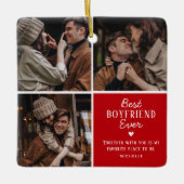 Niedlich Beste 'Boyfriend'-Version 3 FotoCollage Keramikornament (Vorderseite)