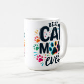 Niedlich Beste Cat Mama je Kaffeetasse (VorderseiteRechts)