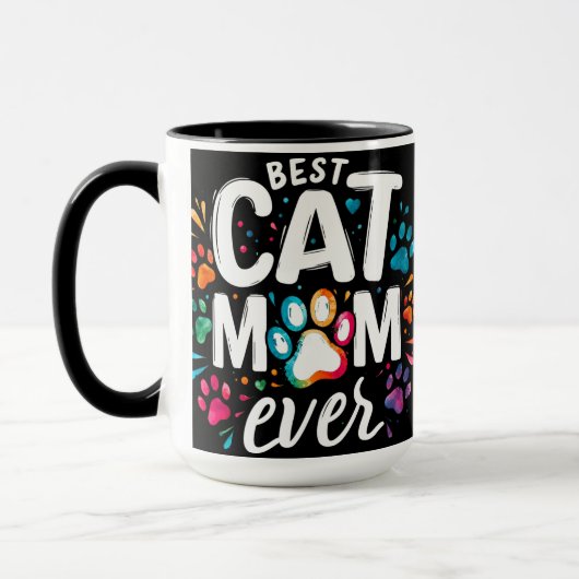 Niedlich Beste Cat Mama je Tasse (Links)