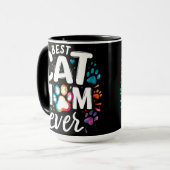 Niedlich Beste Cat Mama je Tasse (Vorderseite Links)