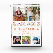Niedlich Beste Oma-Blume Blumenfamilie Fotoblock (Vorderseite)