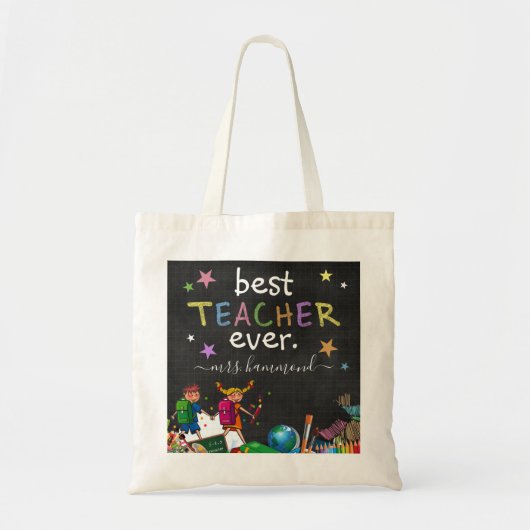 Niedlich Bester Lehrer je | Wertgutschrift Tragetasche (Vorne)
