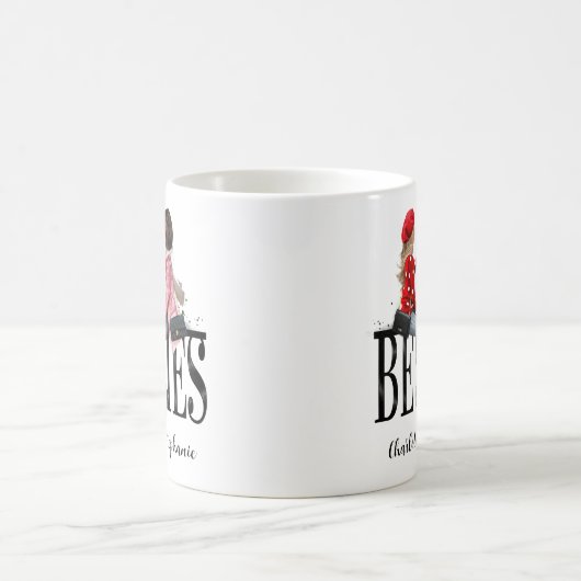 Niedlich Besties Beste Freunde Kaffeetasse (Mittel)
