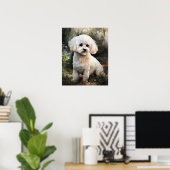 Niedlich Bichon Frise Dog Art Print Poster (Heimbüro)