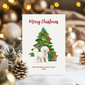 Niedlich Bichon Frise Dog Feiertagskarte