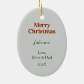 Niedlich Bichon Frise Dog Weihnachtsgeschenktasche Keramik Ornament (Hinten)