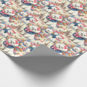 Niedlich Bichon Frisé Seamless Geschenkpapier (Ecke)