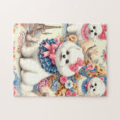 Niedlich Bichon Frisé Seamless Puzzle (Horizontal)