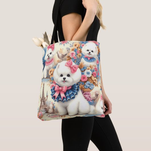 Niedlich Bichon Frisé Seamless Tasche (Von Nahem)