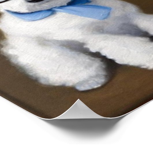 Niedlich Bichon Frisé Wearing Brillen Poster (Ecke)