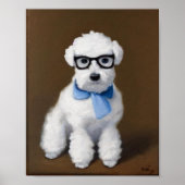 Niedlich Bichon Frisé Wearing Brillen Poster (Vorne)