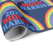 Niedlich Biden Harris 2020 Regenbogen Geschenkpapier (Rolleneckpunkt)
