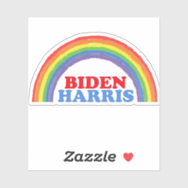Niedlich Biden Harris Rainbow Politisch Aufkleber