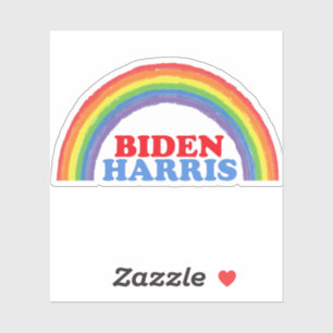 Niedlich Biden Harris Rainbow Politisch Aufkleber
