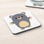 Niedlich Big Blue Cartoon Bären Untersetzer Set (Linke Seite)