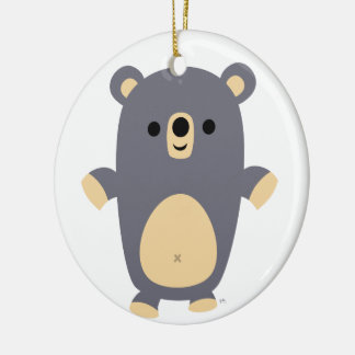 Niedlich Big Blue Cartoon Bärendekor Keramikornament