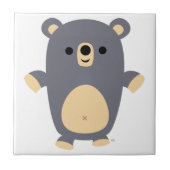 Niedlich Big Blue Cartoon Bärenteile Fliese (Vorderseite)