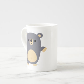 Niedlich Big Blue Cartoon Bear Bone China Tasse